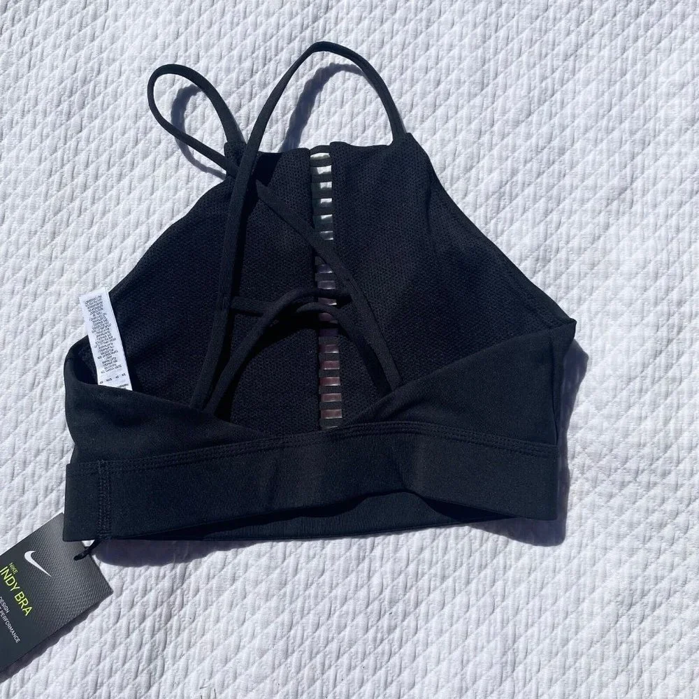NWT Nike Dri-FIT Women's Size XS Indy Rainbow Ladder Sports Bra Padded - Picture 7 of 8